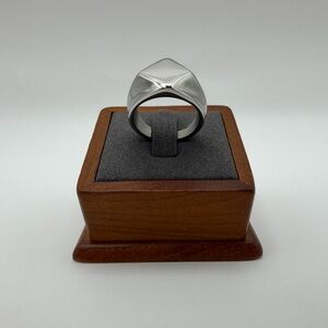 Stainless steel rhomb shape ring
